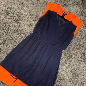 Sale! Sale! Sale!  Navy & Orange sleeveless dress
